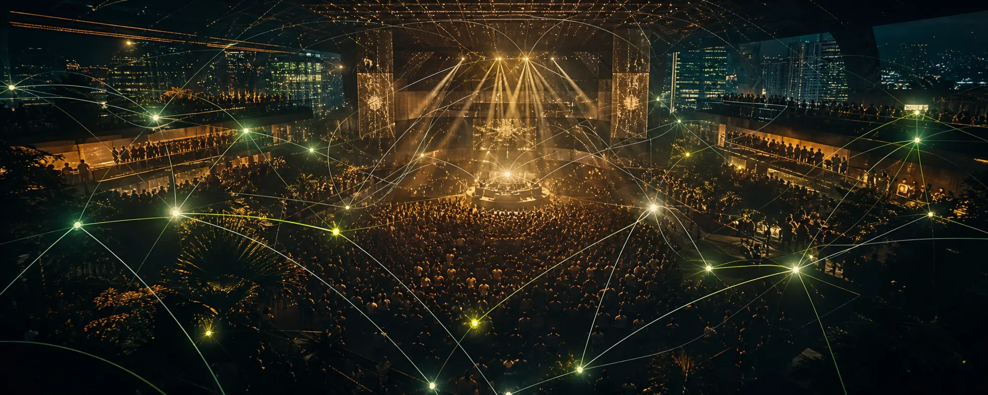 AI-generated Asian electronic music industry network